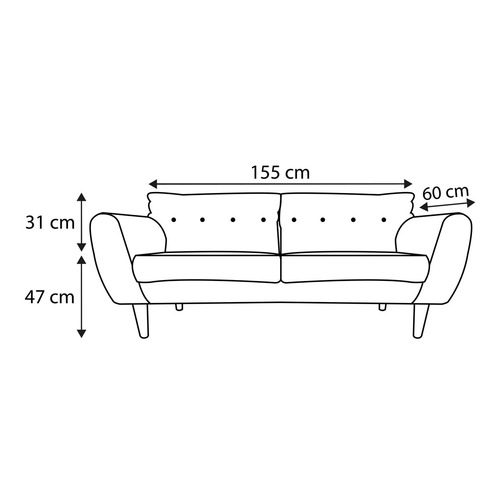 Sofá Salas Modernas Minimalistas Lounge Sillones Retro Color Azul