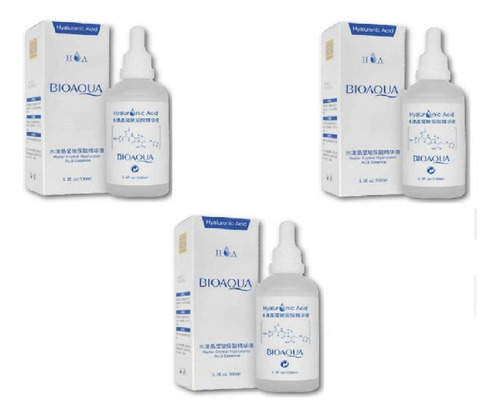 Pack 3 Serum Acido Hialuronico 100 Ml Bioaqua