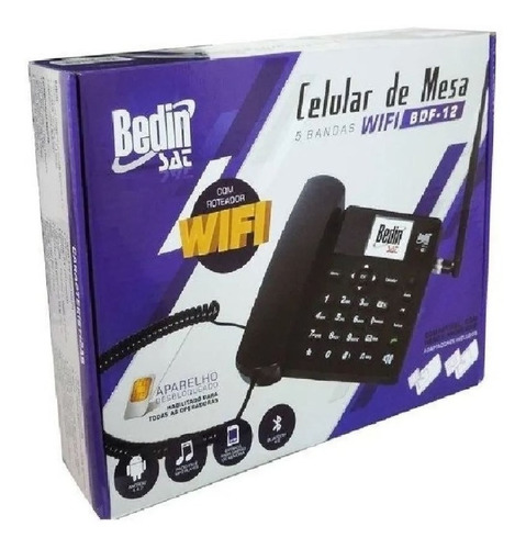 Celular De Mesa Bedin Sat 5 Bandas 3g Wi-fi Roteador Bdf 12