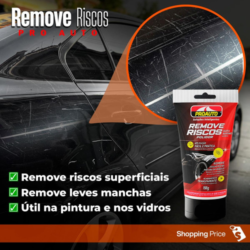 Kit 3 Tira Riscos Acabamento Transparente Proauto Fácil 150g