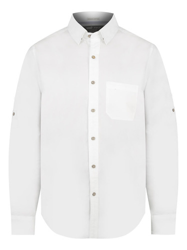 Camisa Algodón Orgánico Hombre Galiton Blanco