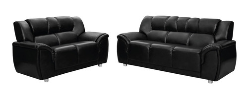 Juego De Living Sillon 3+2 Cuerpos Sofa Pu Marrón Cordoba