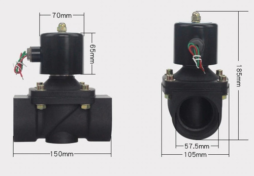 Imagen 3 de 3 de Valvula Solenoide 220 2'' Pulgada Electrovalvula Dn50 Nc