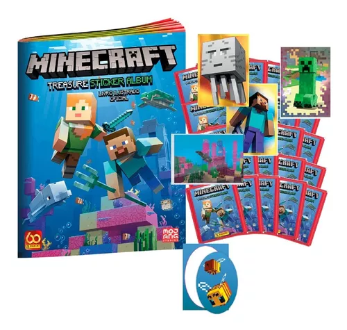 Album Minecraft 50 Figurinhas & 1 Album Gratuito.