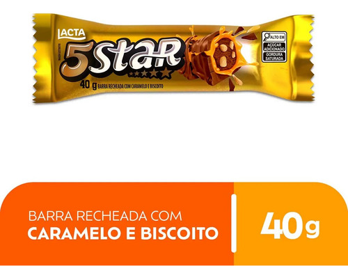 Chocolate 5 Star Lacta Caixa C/ 18 X 40g