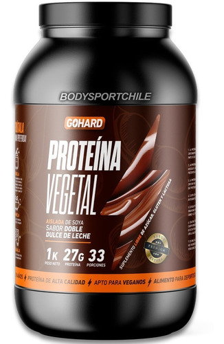 Proteína Vegetal Vegana Gohard 33 Servicios Dulce De Leche