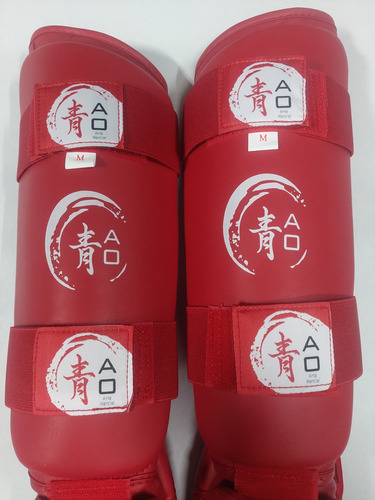 Protectores De Espinilla Y Pie Para Karate Xl Rojo Marca Ao