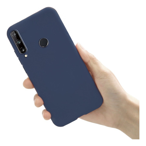 Estuche Silicone Case Compatible Con Huawei Y7p Gamuza 