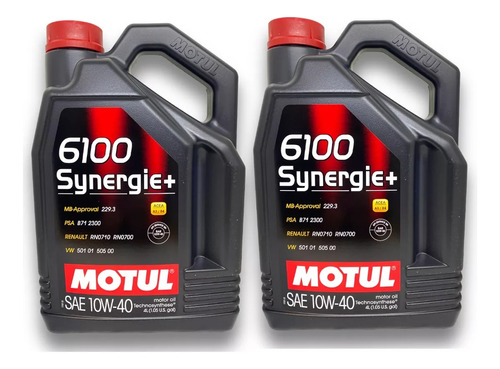 Aceite Motul 6100 10w40 X 2 Bidones 8 Litros Sinergie Semi