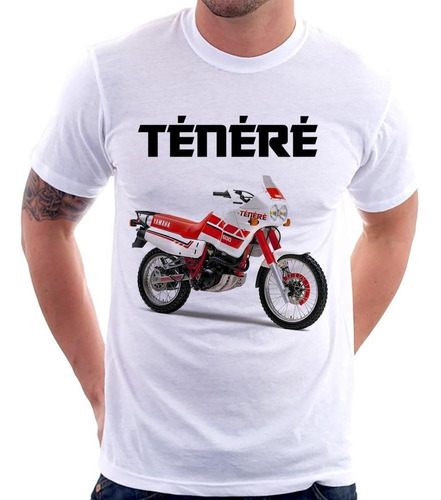 Camiseta Moto Yamaha Xt 600 Z Ténéré Branca 1990