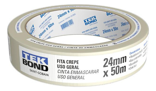 Fita Crepe 24mm X 50m - Tekbond