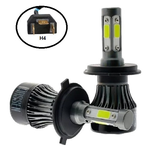 Kit De Luz Led H4 4 Caras Para Faros Conector H4 Alta Y Baja