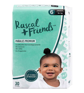 Pañales Rascal Friends Premium Etapa 6 Unisex 30 Pzas Talla Extra extra grande (XXG)