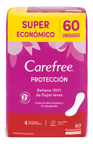 Protectores Diarios Carefree Protección Original X 60 Un