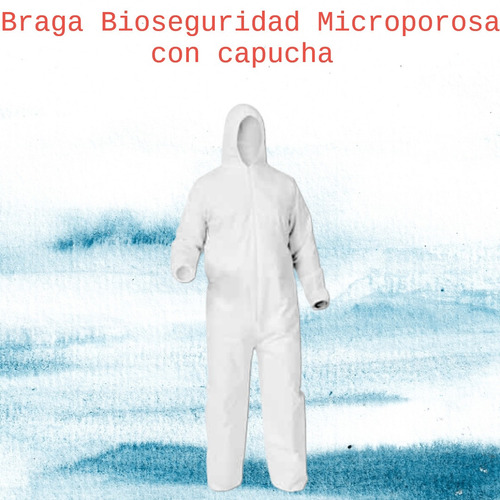 Bragas De Bioseguridad Microporosa Con Capucha Blanca