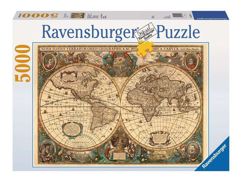Imagen 1 de 5 de Rompecabezas Ravensburger Mapamundo Histórico De 5000 Piezas