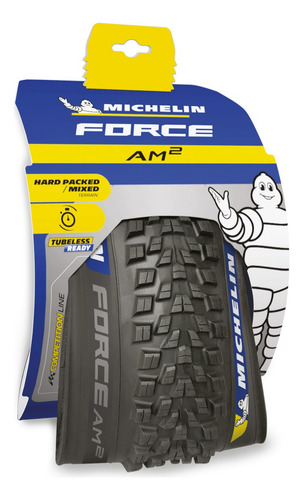 Llanta Michelin 29x2.60 Force Am 2 Mtb Tubeless Plegable Color Negro