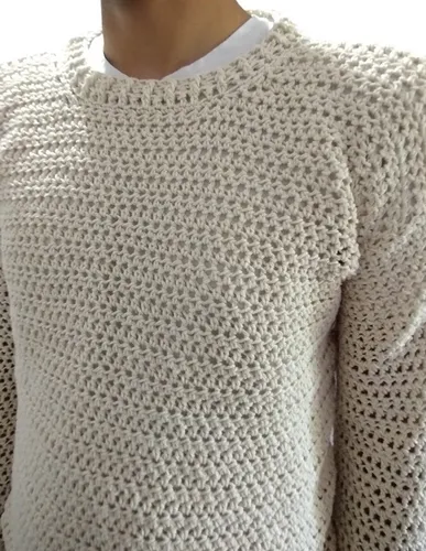 Sweater crochet hombre hotsell