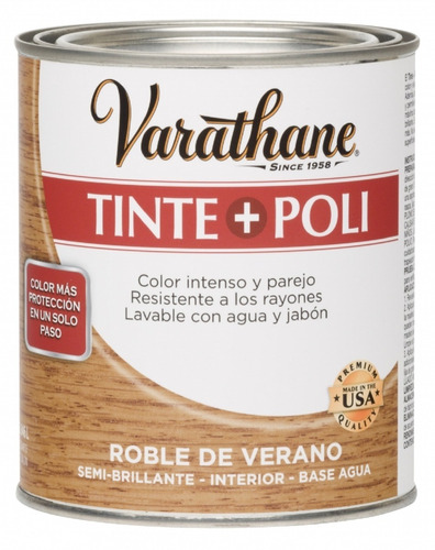 Tinte + Poliuretano Varathane Roble De Verano  946 Cc