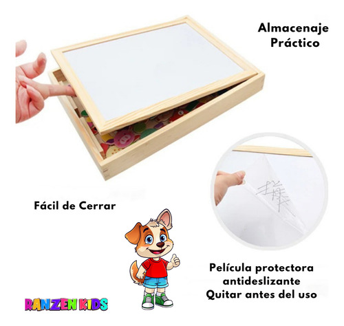 Juguete De Madera Pizarra Pizarron Imantada Juego Para Niños Madera