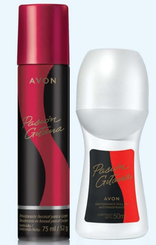 Avon Pasion Gitana  Combo Deo Corporal 75ml+ Rol On 50ml