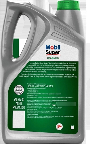 Aceite Para Motor Multigrado Mobil Super 5w-30