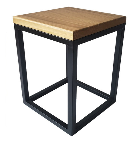 Mesa Lateral Simple - Fierro Madera 