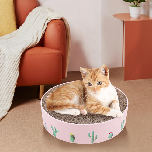 Pet Cat Scratcher Pad Scratching Board Grind Claws Rosa