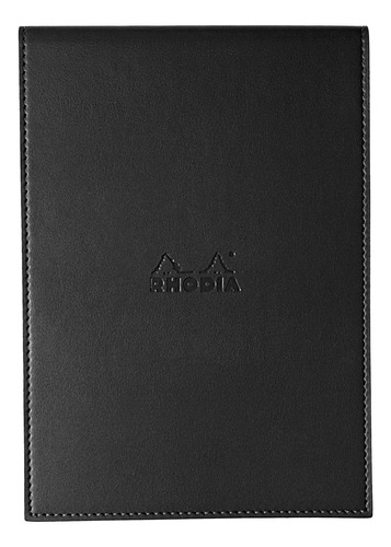 Bloco De Notas Rhodia 15,5x22cm Capa Couro Preto