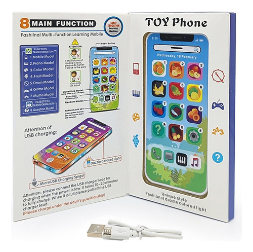 Jx Celular De Brinquedo Infantil Com Luz E Música