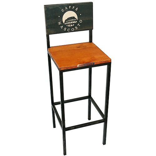 Banqueta Alta Caño Hierro Silla Industrial Old-rider Sa-01b