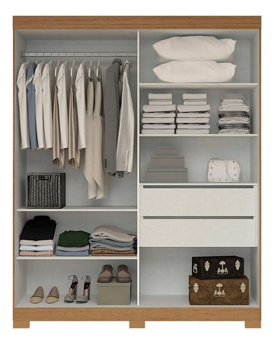 Guarda-roupa Casal 160cm 2 Portas De Correr Com Aawt