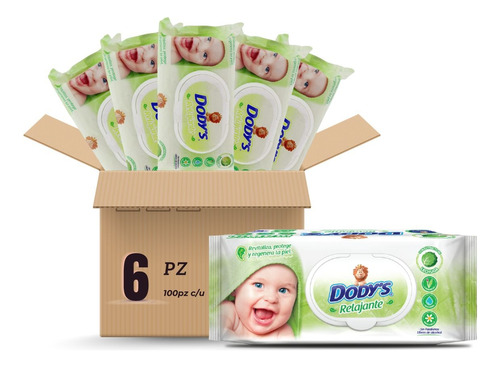 Toallitas Humedas Dody´s Relajante Caja C/6 Packs/100pz C/u