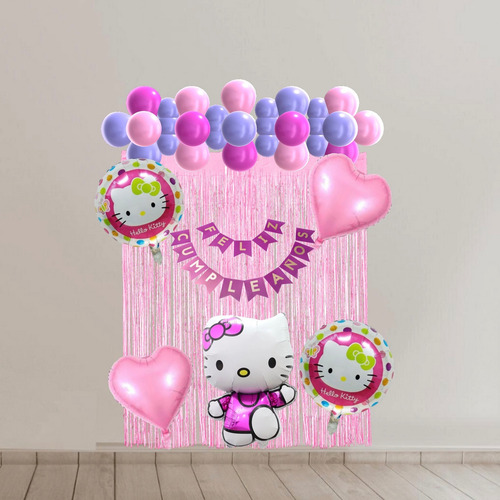 Kit De Globos De Hello Kitty Para Decoración De Cumpleaños
