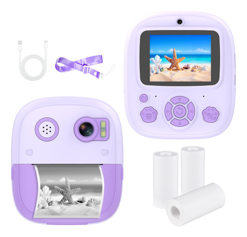 Cámara Digital Para Niños, Impresión De Vídeo De 1080p Con D