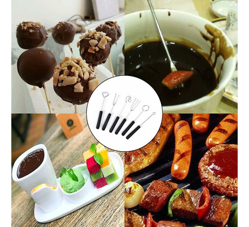 Juego De Tenedores Para Fondue De Acero Inoxidable (6 Piezas