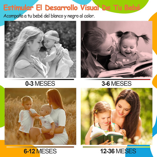 Tarjetas De Estimulación Visual Para Bebe, 96 Tarjetas