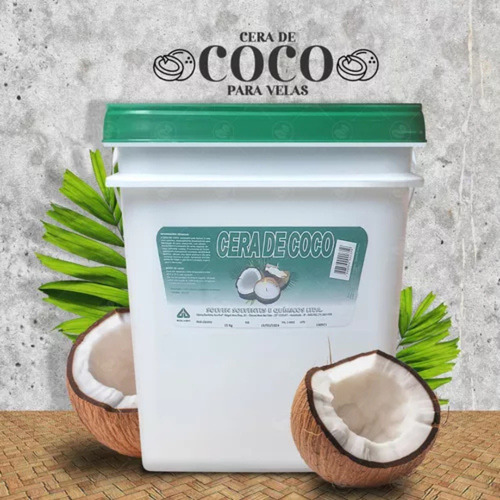 Balde 15kg Cera De Coco Solven Original P/ Vela 100% Natural