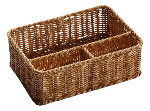 Cesta De Almacenamiento Con 3 Compartimentos, 22x18x8cm