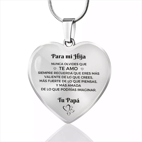 Collar Con -te Amo- Para Mi Hija (de Papá), Regalo Para Hija