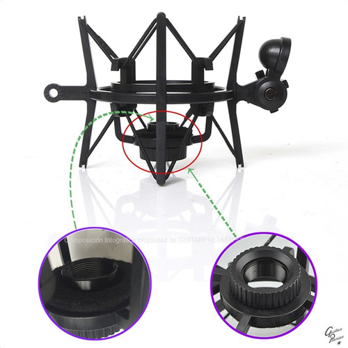 Imagen 5 de 10 de Soporte Microfono Shock Mount Araña Anti Pop Sm6 Profesional