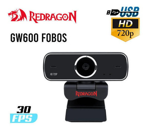 Webcam Redragon Streaming Fobos, Hd 720p - Gw600