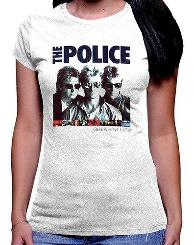 Camiseta Premium Dtg Rock Estampada The Police