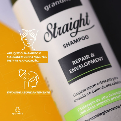 Straight Shampoo 250ml Limpeza Delicada E Controle De Volume