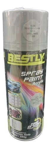 Pintura Alta Temperatura Spray Bestly Gris Brillante 