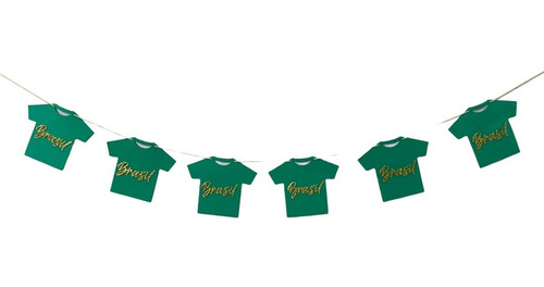 Enfeite Varal De Camisetas Brasil Decoração Para Copa