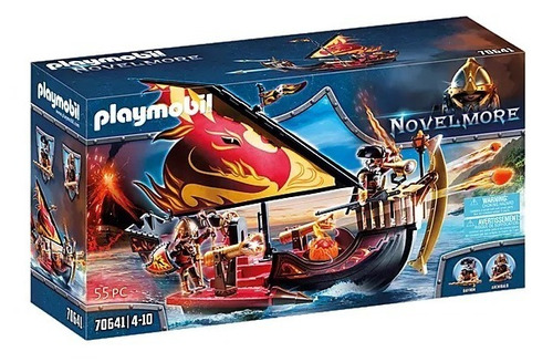 Figura Armable Playmobil Novelmore Barco Bandidos De Burnham Cantidad de piezas 55