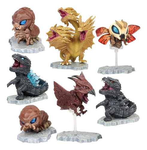 7pcs/set Godzilla King Of The Monsters Acción Figura Modelo