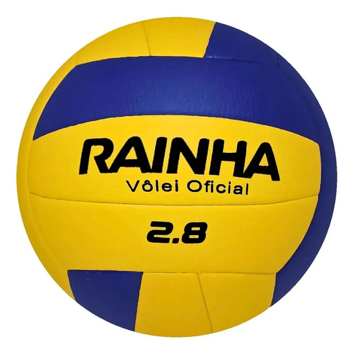 Bola Vôlei Rainha 2.8 Jogo Amarelo E Azul