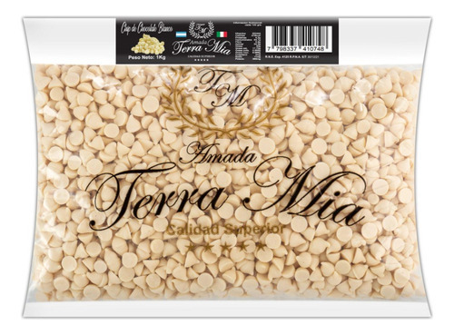 Chip De Chocolate Blanco Calidad Superior X 1kg Terra Mia